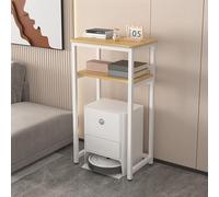 HARELA Armario de Almacenamiento Al Vacío Robot, Gabinete de Soporte para Aspiradora Robot, para Barrer, Mesa Auxiliar, Mesita de Noche(White B,60x107cm/23.6x42.1in)