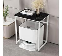 HARELA Armario de Almacenamiento Al Vacío Robot, Gabinete de Soporte para Aspiradora Robot, para Barrer, Mesa Auxiliar, Mesita de Noche(White C,50x53cm/19.7x20.9in)