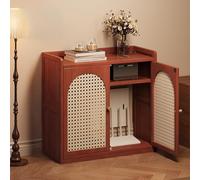 HARELA Armario de Almacenamiento para Router WiFi, Caja de Almacenamiento para Router módem de pie, Almacenamiento Invisible, para hogar y Oficina(Reddish Brown,26.4x23.2x9.8in)