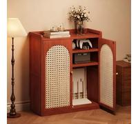 HARELA Armario de Almacenamiento para Router WiFi, Caja de Almacenamiento para Router módem de pie, Almacenamiento Invisible, para hogar y Oficina(Reddish Brown,32.3x23.2x9.8in)