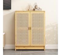 HARELA Armario de Almacenamiento para Router WiFi, Gabinete de Almacenamiento Multimedia para el hogar, Regleta de enchufes y Organizador de Cables Ocultos(Light Brown,31.5x23.6x9.8in)