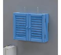 HARELA Armario de Almacenamiento para Router WiFi, Ocultador de Caja WiFi de Pared, Regleta de enchufes y Organizador de Cables Ocultos para hogar y Oficina(Blue,14.2x3.7x11in)