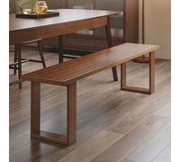 HARELA Asiento del Banco de Madera, Banco de Cocina, Banco para Entrada, Banco para Cambiarse Zapatos, Banco Madera, Reposapiés Banco de Cocina para Salón/Entrada(Walnut Color,160cm/63in)