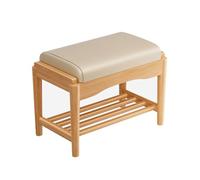 HARELA Banco de Almacenamiento de Zapatos de Madera Maciza para Entrada, Banco para Entrada con Espacio para Guardar Zapatos, para Entrada, Dormitorio, Pasillo, Sala de Estar(Grey,45cm/17.7in)
