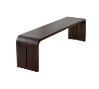 HARELA Banco de Comedor de Madera, Bancos para Cocina, Mueble Salón Minimalista de Estilo Industrial, Banco de Cama, Banco de Madera, rústico, decoración del hogar(Walnut,80cm/31.5in)