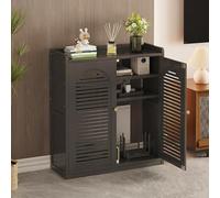 HARELA Caja Oculta para Router WiFi, Gabinete de Almacenamiento Multimedia para el hogar, Almacenamiento Invisible, para el hogar y la Oficina(Black B,32.3x23.2x9.8in)