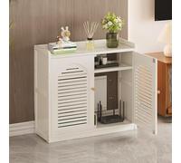 HARELA Caja Oculta para Router WiFi, Gabinete de Almacenamiento Multimedia para el hogar, Almacenamiento Invisible, para el hogar y la Oficina(White B,26.4x23.2x9.8in)