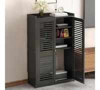 HARELA Caja Oculta para Router WiFi, Gabinete de Almacenamiento Multimedia para el hogar, Almacenamiento Invisible, para el hogar y la Oficina(Black A,38.2x23.2x9.8in)