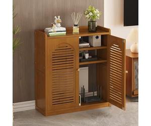 HARELA Caja Oculta para Router WiFi, Gabinete de Almacenamiento Multimedia para el hogar, Almacenamiento Invisible, para el hogar y la Oficina(Brown B,32.3x23.2x9.8in)