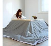 HARELA con Calentador Y Manta, Mesa De Tatami Caliente, Mesa Calefactora Japonesa Kotatsu para Salón Cocina Dormitorio Oficina Balcón