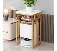 HARELA Gabinete de Soporte para Aspiradora Robot, Armario de Almacenamiento Al Vacío Robot con Ruedas, Estante de Almacenamiento para Doméstico(Gold A,50x85cm/19.7x33.5in)