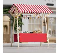 HARELA Genérico Puesto De Mercado con Toldo, Carrito De Vendedor De Comida, Puestos Plegables, para Venta De Alimentos, para Puestos Callejeros, Ferias De Artesanía(Red B,120cm/47.2in)