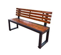 HARELA Grand Patio Banco De Jardín, Garden Bench para 2-3 Personas, Banco De Madera con Respaldo, Banco para Patio Terraza, Apto para Jardín, Porche, Parque, Balcón, Exterior(Brown,120cm/47.2in)
