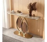 HARELA Mesa Consola, Mesa de Entrada para sofá, Mesas de Acento con Estructura de Metal para Entrada, Pasillo, Sala de Estar(Gold C,100cm/39.4in)