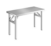 HARELA Mesa de Acero Inoxidable Plegable para Preparación de Alimentos, Mesa de Trabajo de Acero Inoxidable, Gastronomía, Catering, Jardín, Mueble de Cocina(100 * 50 * 75cm/39.4 * 19.7 * 29.5in)
