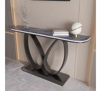 HARELA Mesa de Consola para Recibidor, Mesa de Entrada con Estructura de Metal, Mesas de Sofá Acento para Entrada, Pasillo, Sala de Estar(Black D,150cm/59in)