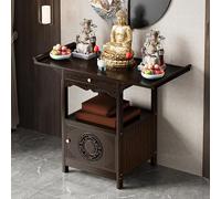 HARELA Mesa De MeditacióN De Altar con Cajones De Almacenamiento, Mesa de Oración y Meditación, Decoración de Habitación, para oraciones budistas, Ceremonia del té(80 * 40cm/31.5 * 15.7in)