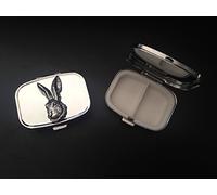 Hares Head A73 hecho de peltre inglés fino en una pastilla rectangular de metal plateado