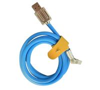 Harewtwy 120W 6A Carga SúPer RáPida Tipo-C Cable de Silicona LíQuida Cable USB RáPido para TeléFono Inteligente LíNea de Datos Pixel Bold, Azul 2M