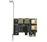 Harewtwy 4 Puerto PCIe Placa adaptadora Vertical PCI-E 1 a 4 USB 3.0 PCI-E Ranura de GPU prolongador de Subida de,Zcash ZEC 16X Multiplicador de Ranura Externa para Minero de BTC