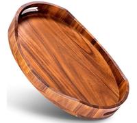 Harewtwy Bandeja de Madera con Asas para Servir, Ideal para Desayunar en la Cama, Sala de Estar, Mesa de Centro, Almuerzo, Cena y Baño.