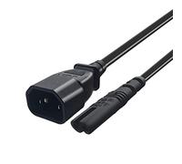 Harewtwy Cable Adaptador Convertidor IEC de 3 Pines C14 Macho una C7 Hembra para PDU UPS Kettle (2.0M)