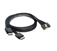 Harewtwy Cable de Alta Velocidad de Servidor Slim SAS SFF-8654 8I una Oculink SFF-8611 4I X 2 para Tarjeta Vertical PCI-Express de Servidor