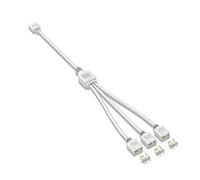 Harewtwy Cable de ExtensióN de 5 V y 3 Pines para Placa Base de Computadora, 1 Punto, 3 Concentradores, ExtensióN de ConexióN de Cable, Divisor ARGB,