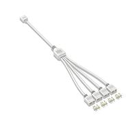 Harewtwy Cable de ExtensióN de 5 V y 3 Pines para Placa Base de Computadora, 1 Punto, 4 Concentradores, ExtensióN de ConexióN de Cable, Divisor ARGB,