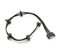 Harewtwy Cable Divisor de Fuente de AlimentacióN de 15 Pines, Disco Duro de 1 Macho una 5 Hembra, Cable de AlimentacióN de ExtensióN para DIY PC Servidor