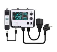 Harewtwy Controlador de Dióxido de Carbono Sonda Dividida de un Solo Canal Monitor de CO2 Válvula Reductora de Presión de CO2 para Invernadero Enchufe UE C