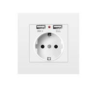 Harewtwy de Corriente Estándar de la UE con Dos Puertos USB de 5 V, 2,1 A y 16 A para Hoteles, Residencias y Hogares.