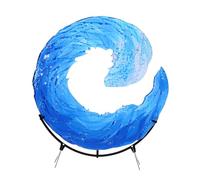 Harewtwy Escultura de Acrílica, Estatua de Azul de Escritorio, Adornos de Regalo para el Hogar, Decoración de 30 X 30 cm