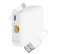 Harewtwy Extensión de Cable de Red Universal Divisor Ethernet Alta Velocidad USB C Alimentación Gigabit Internet Rj45 Adaptador Divisor 1 A 2
