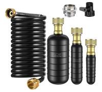 Harewtwy Kit de 3 Vejigas de Drenaje, Compatible con Tuberías de 2,5 A 15 Cm, con Manguera Retráctil, Válvula de y Adaptador de Grifo.