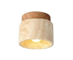Harewtwy Lámpara de Techo de Madera Estilo Japonés WABI-Sabi, E27, Luz Cálida, Ideal para Cocina, Pasillo, Sala de Estar, Estudio, Salón de Té. A