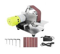 Harewtwy Lijadora de Banda Lijadora EléCtrica Pulidora 7 Velocidades Variables 10 Correas de Lijado para Pulir Madera Enchufe UE