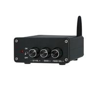 Harewtwy Mini Amplificador Digital de Escritorio TPA3116 2.1 de Alta Potencia, HiFi, QCC3034, Bluetooth, Decodificador ES9023, 50 W X 2 + 100 W