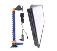Harewtwy Nueva Lámpara de 3 Rayas y 6 Colores con Soporte de Ventosa de 3 Pulgadas para Reparación de Abolladuras de Coche, Enchufe de la UE. EU Plug