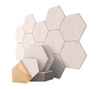 Harewtwy Paquete de 12 Paneles Acústicos Hexagonales de 30,5 X 25,4 X 1 cm, Insonorizados, Autoadhesivos, para Estudio de Grabación y Oficina A