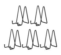 Harewtwy Paquete de 5 Soportes de ExhibicióN de Metal Negro de 6 Pulgadas Soporte de Placa Soporte de ExhibicióN para Imagen, Placa Decorativa, Libro