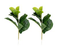 Harewtwy PequeñO áRbol de Hoja de ViolíN Artificial ÁRbol de ImitacióN de Ficus Lyrata de 11 Pulgadas para DecoracióN de Interiores y Exteriores de Patio de Bodas en Casa