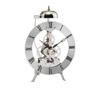 Harewtwy Reloj de Mesa Pequeño de Metal Vintage para Dormitorio, Oficina, Mecánico de Lujo, Mini Reloj Plateado.