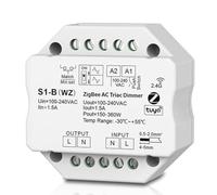 Harewtwy S1-B Tuya Zigbee AC Triac Regulador de Intensidad LED Interruptor Pulsador Control 110 V 220 V 230 V Aplicación Smart para Life para Asistente