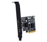 Harewtwy Tarjeta de Expansión de Video PCI-e X4 A Tipo-C Compatible con DP Video Desktop USB3.2 10G Puerto Tipo-C Tarjeta Adaptadora de Base para Monitor