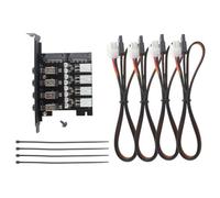 Harewtwy Tarjeta de Expansión PCI de Ahorro de Energía con Controlador de Disco Duro de Doble Canal y Cable Que Mejora el Rendimiento del PC.