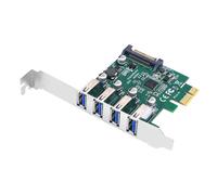 Harewtwy Tarjeta de ExpansióN PCIE 1X A USB3.2 PCI-E 4 Puertos Adaptador USB3.2 Multiplicador PCI-E 1X 4X 16X Controlador Agregar una Tarjeta 5Gbps