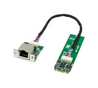 Harewtwy Tarjeta de Red Cableada de Servidor de Control Industrial con Cable de Cobre de Puerto Único M. 2 B+M Key A 2,5 G I225V B3 Ethernet