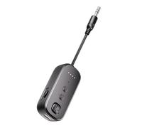 Harewtwy Transmisor y Receptor de Audio Bluetooth 5.3 con Entrada Auxiliar de 3,5 Mm, Adaptador Inalámbrico de Música Estéreo HiFi con Micrófono para Coche, Avión, TV.