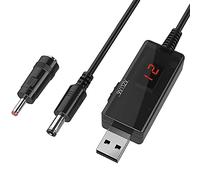 Harewtwy USB una 9V, Aumento de 5V una 12V, Cable USB DC 5V Boost una Convertidor de Voltaje de 9V 12V LíNea de AlimentacióN de Transformador de Voltaje Elevador de 1A